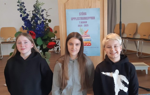 Bekkjakeppni Stóru upplestrarkeppninnar í 7.b