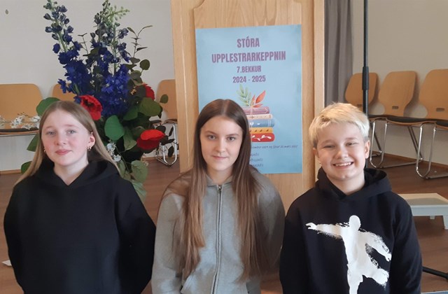 Bekkjakeppni Stóru upplestrarkeppninnar í 7.b