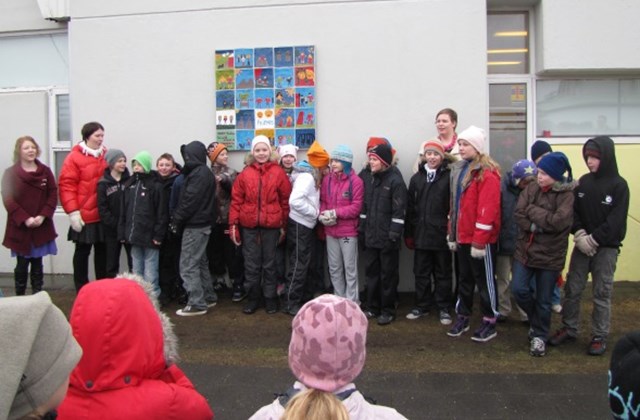 Afhjúpun listaverks á Comeniusardegi