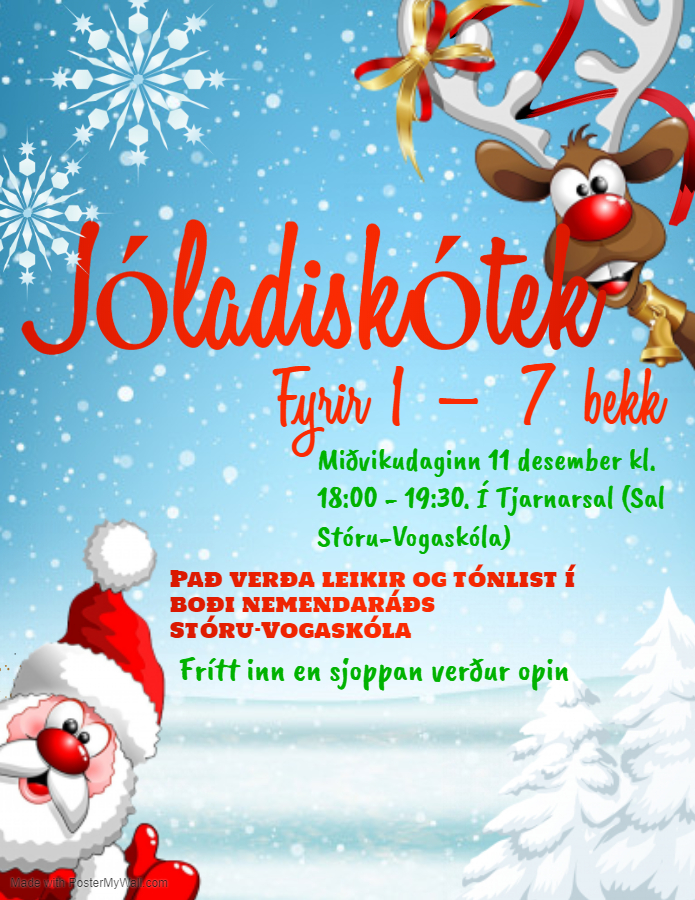 Jóladiskótek 1.-7.bekkur