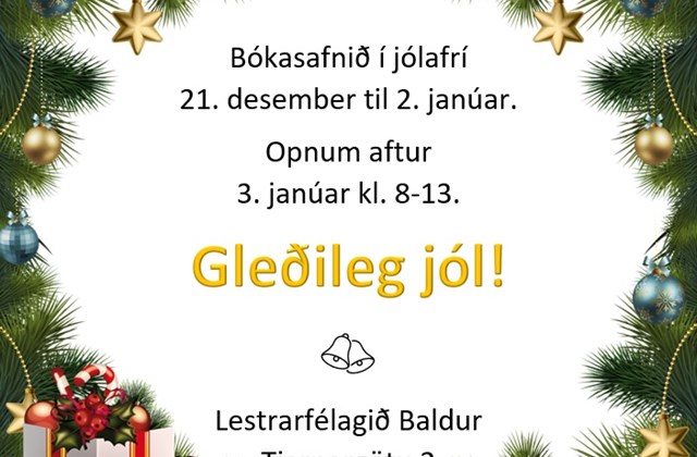 Bókasafnið í jólafrí