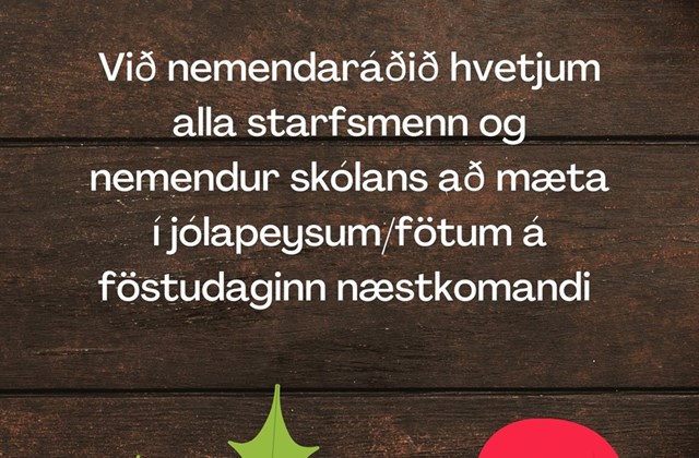 Jólafatadagur/föndurdagur/skertur dagur