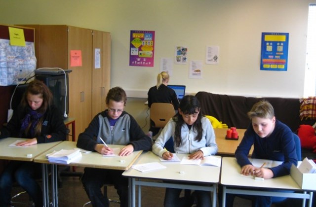 Duglegir nemendur í námsveri