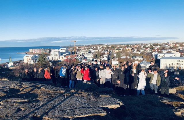 Unglingastig á listasýningu