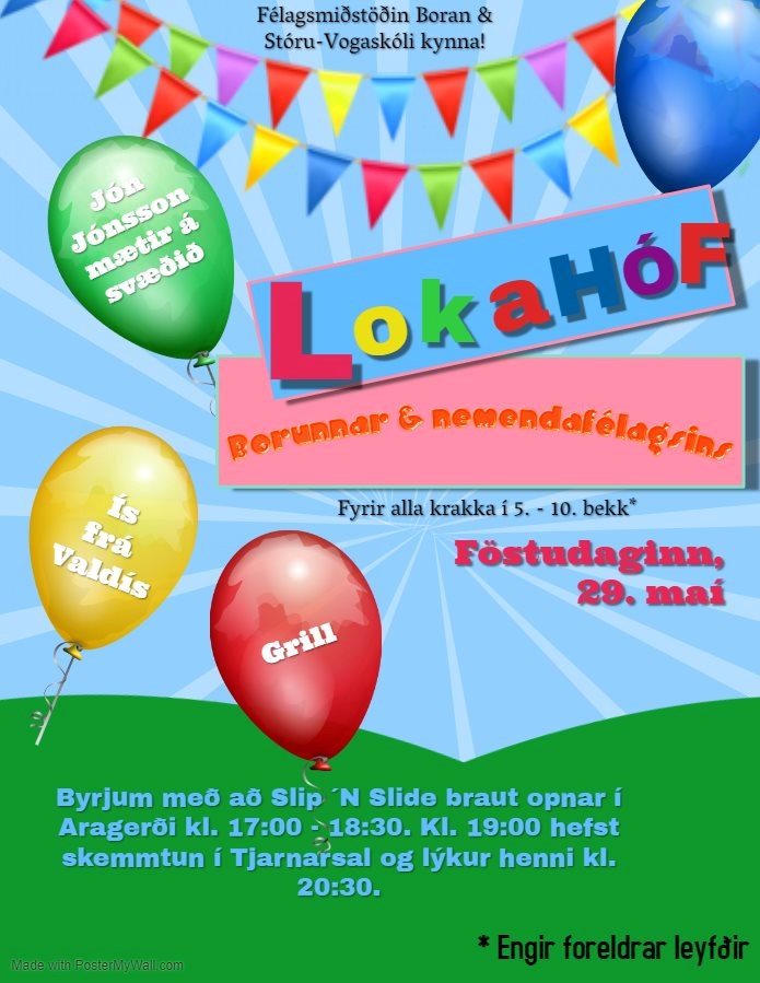 Lokahóf 5-10b í kvöld