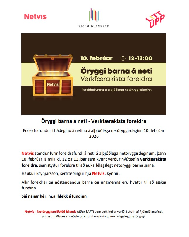 Öryggi barna á netinu