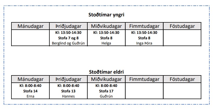 Heimanám/Stoðtímar 23-24