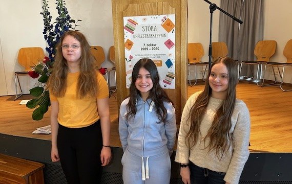 Bekkjarkeppni Stóru upplestrarkeppninnar í 7.b.