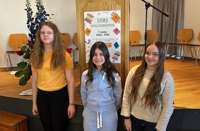 Bekkjarkeppni Stóru upplestrarkeppninnar í 7.b.