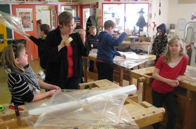 5. bekkur í undirbúningi fyrir Vindahátíð