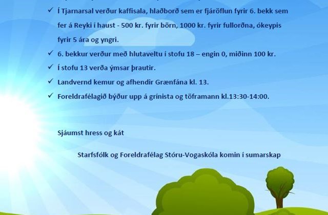 Vorsýning - uppstigningardagur 30.maí